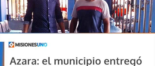 Azara: el municipio entregó neumáticos al Hospital Nivel 1 para una ambulancia