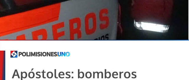 Apóstoles: bomberos sofocaron incendio de malezas en el barrio Timbó Viejo