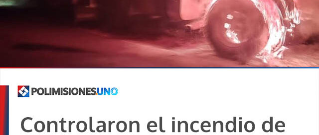 Controlaron el incendio de un camión sobre la Ruta Nacional 101 en Piñalito Norte Controlaron el incendio de un camión sobre la Ruta Nacional 101 en Piñalito Norte