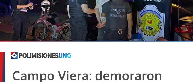 Campo Viera: demoraron a un motociclista que realizaba maniobras peligrosas y dio positivo en alcoholemia