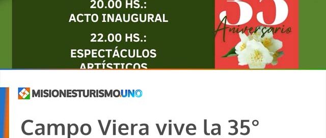 Campo Viera vive la 35° Fiesta Nacional del Té con propuestas culturales y productivas