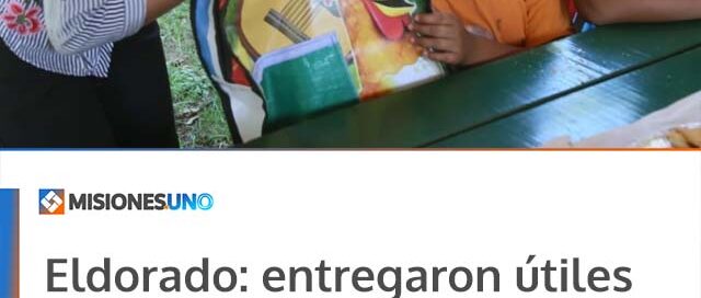 Eldorado: entregaron útiles escolares a niños del barrio Avanti que asisten a clases de apoyo