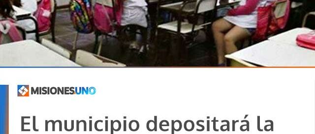 El municipio depositará la Ayuda Escolar 2026 para empleados municipales