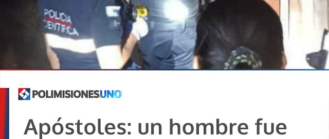 Apóstoles: un hombre fue herido con un arma blanca y detuvieron a su ex pareja Apóstoles: un hombre fue herido con un arma blanca y detuvieron a su ex pareja