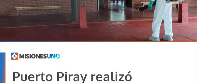 Puerto Piray realizó fumigación y desmalezado en escuelas antes del inicio de clases