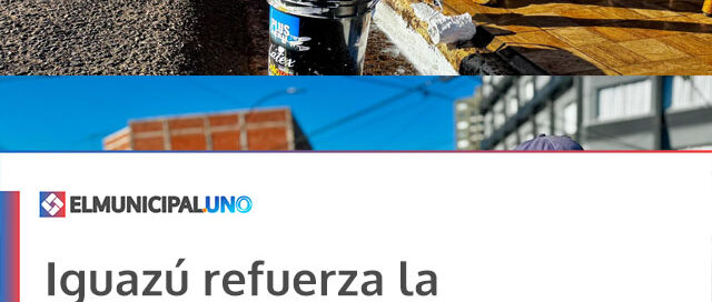 Iguazú refuerza la seguridad vial con tareas de señalización sobre la avenida Perito Moreno