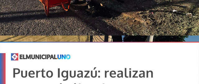Puerto Iguazú: realizan tareas de limpieza y remarcado de señalización vial en distintos sectores Puerto Iguazú: realizan tareas de limpieza y remarcado de señalización vial en distintos sectores