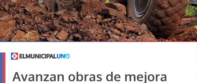 Avanzan obras de mejora vial en el barrio Las Leñas de Puerto Iguazú