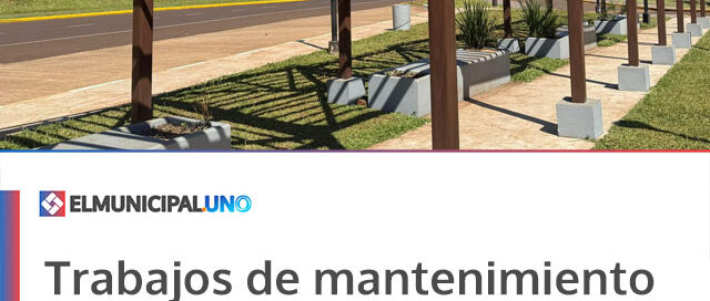 Trabajos de mantenimiento en la rotonda de acceso refuerzan el cuidado de los espacios públicos Trabajos de mantenimiento en la rotonda de acceso refuerzan el cuidado de los espacios públicos