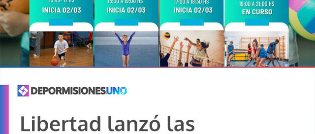 Libertad lanzó las Actividades Municipales 2026 en el Polideportivo con propuestas deportivas para todas las edades