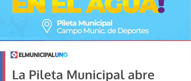 La Pileta Municipal abre inscripciones para clases de natación destinadas a niños