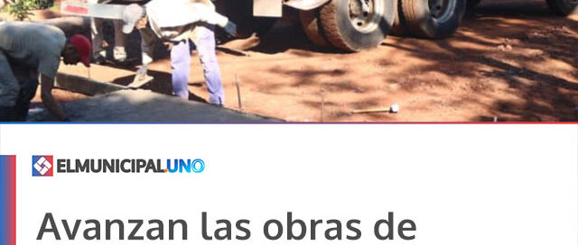 Avanzan las obras de infraestructura vial con la construcción de un nuevo badén