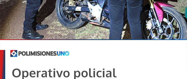 Operativo policial terminó con el secuestro de una motocicleta con irregularidades Operativo policial terminó con el secuestro de una motocicleta con irregularidades