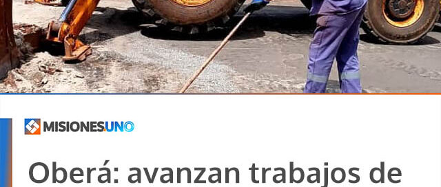 Oberá: avanzan trabajos de mantenimiento y bacheo en distintos sectores de la ciudad