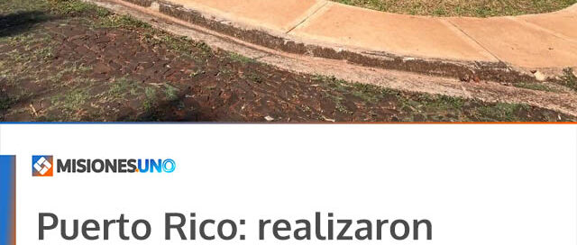 Puerto Rico: realizaron tareas de mantenimiento en el espacio verde del barrio Cerro Azul