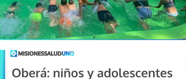 Oberá: niños y adolescentes del Hogar de Día participaron de una colonia de verano en el Salto Berrondo