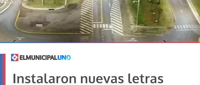 Instalaron nuevas letras corpóreas con iluminación LED en el acceso a San Ignacio Instalaron nuevas letras corpóreas con iluminación LED en el acceso a San Ignacio