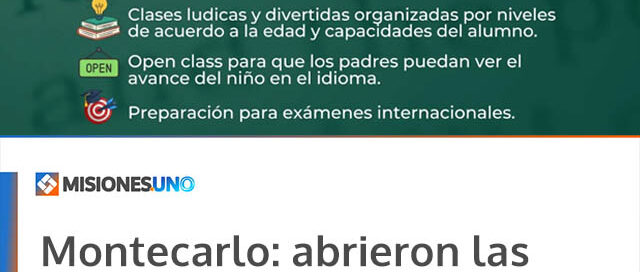Montecarlo: abrieron las inscripciones 2026 para la Academia de Inglés