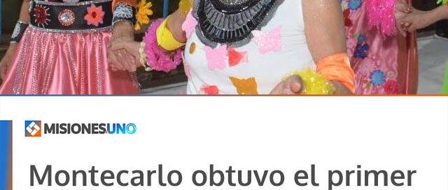 Montecarlo obtuvo el primer puesto en el Carnaval Provincial de Adultos Mayores