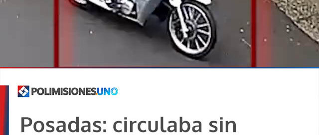 Posadas: circulaba sin casco y usando el celular, fue detectado por el 911 y terminó detenido