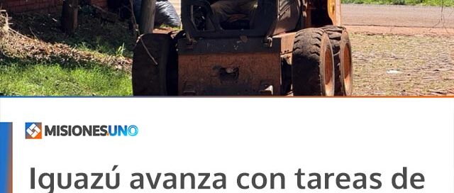 Iguazú avanza con tareas de limpieza y mantenimiento en espacios públicos