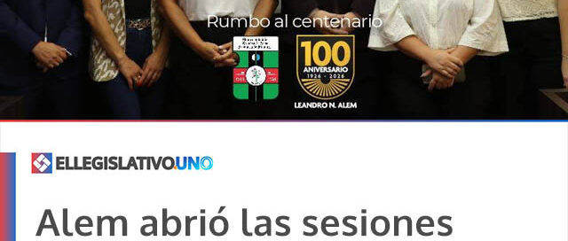 Alem abrió las sesiones 2026 con eje en el Centenario y un ambicioso plan de obras
