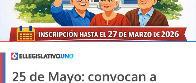 25 de Mayo: convocan a participar del Parlamento Municipal del Adulto Mayor