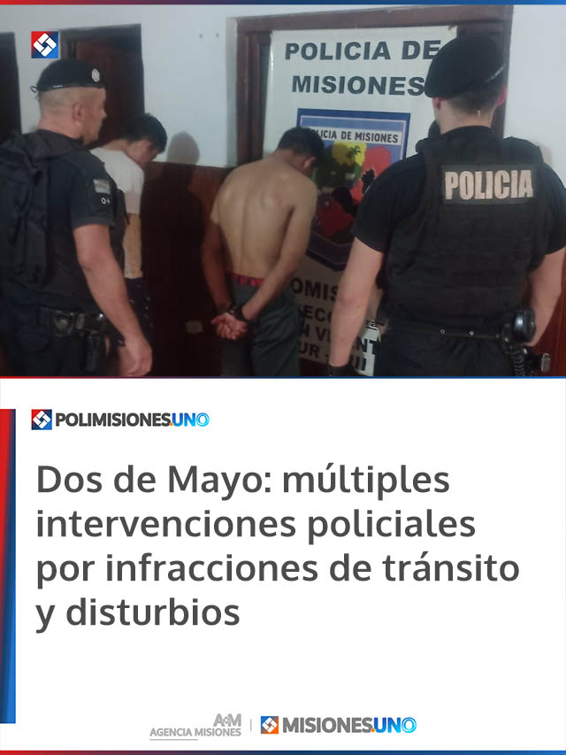 Dos de Mayo: múltiples intervenciones policiales por infracciones de tránsito y disturbios