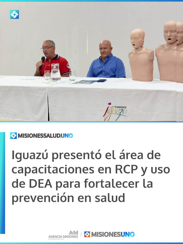 Iguazú presentó el área de capacitaciones en RCP y uso de DEA para fortalecer la prevención en salud