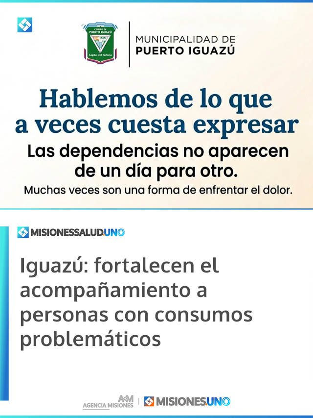 Iguazú: fortalecen el acompañamiento a personas con consumos problemáticos
