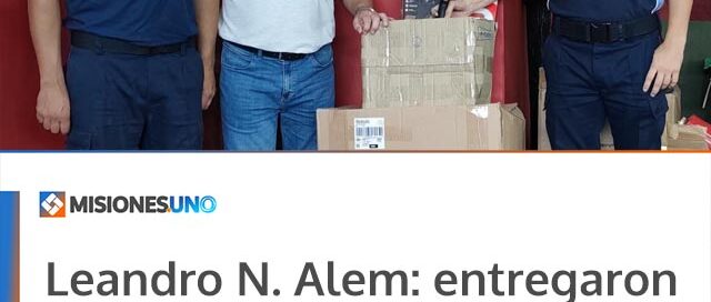 Leandro N. Alem: entregaron equipamiento para Bomberos Voluntarios