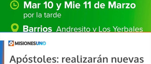 Apóstoles: realizarán nuevas jornadas de descacharrizado en los barrios Andresito y Los Yerbales