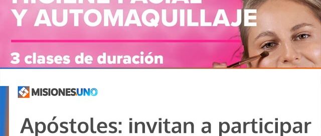 Apóstoles: invitan a participar de un taller de higiene facial y automaquillaje en el Mes de la Mujer