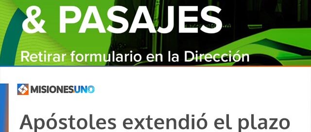 Apóstoles extendió el plazo de inscripción para becas municipales y pasajes estudiantiles