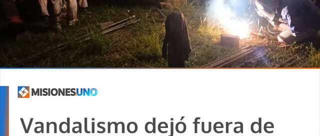 Vandalismo dejó fuera de servicio un pozo de agua en el barrio Juan Pablo II