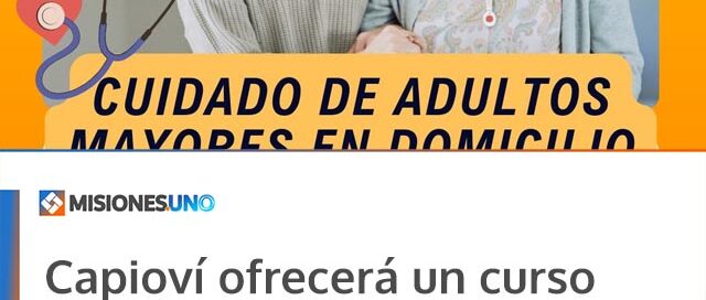 Capioví ofrecerá un curso gratuito sobre cuidado de adultos mayores en domicilio