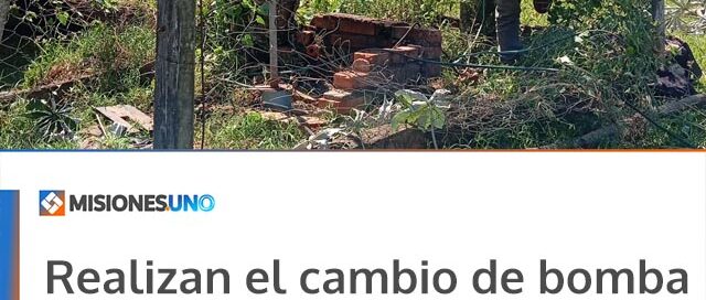 Realizan el cambio de bomba en el barrio Los Compadres y podría resentirse el servicio de agua