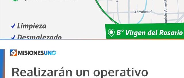 Realizarán un operativo ambiental integral en el barrio Virgen del Rosario de Eldorado