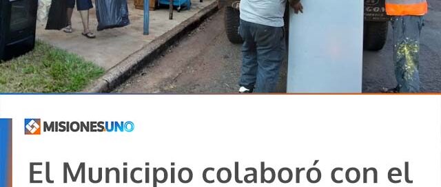 El Municipio colaboró con el traslado de mobiliario para el inicio del ciclo lectivo en la Escuela Sudamericana N° 746