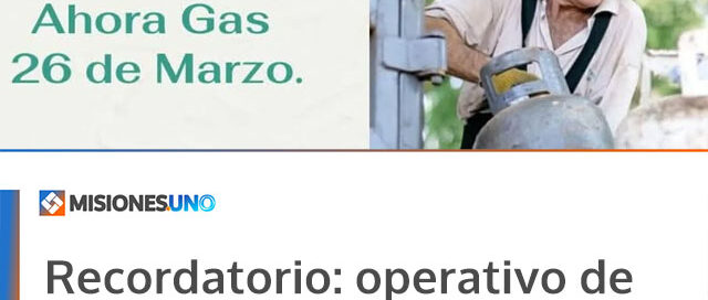 Recordatorio: operativo de venta de gas se realizará en la ex terminal vieja