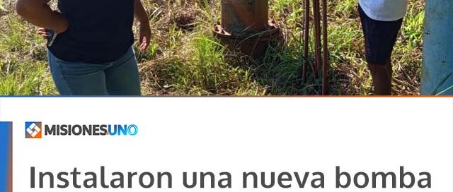 Instalaron una nueva bomba de agua en la comunidad Itapoty Mirí para garantizar el abastecimiento