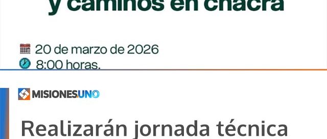 Realizarán jornada técnica sobre manejo de suelos, agua y caminos en una chacra de Colonia Guaraní