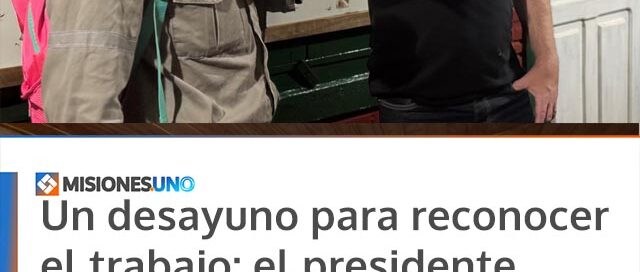 Un desayuno para reconocer el trabajo: el presidente del ITUREM compartió un encuentro con el equipo municipal de Barrido en Iguazú