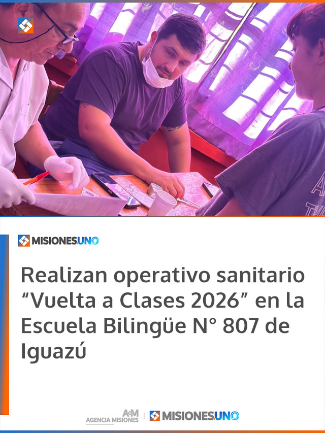 Realizan operativo sanitario “Vuelta a Clases 2026” en la Escuela Bilingüe N° 807 de Iguazú