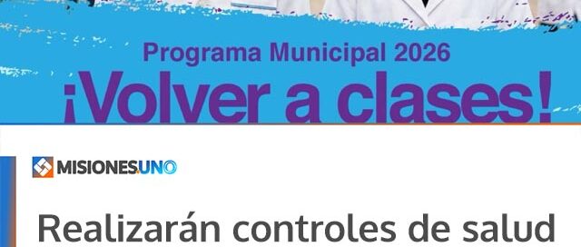 Realizarán controles de salud para estudiantes en la Escuela 862 de Iguazú