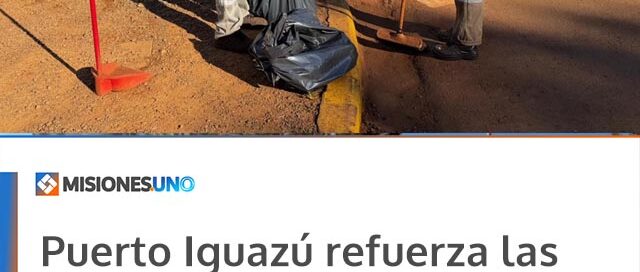 Puerto Iguazú refuerza las tareas de limpieza urbana y apela al compromiso de los vecinos