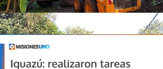 Iguazú: realizaron tareas de recolección de ramas y maleza en el barrio Orquídeas