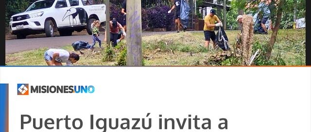 Puerto Iguazú invita a participar de una jornada de plogging para promover el cuidado del ambiente
