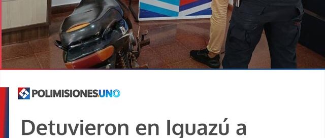 Detuvieron en Iguazú a un hombre que intentaba escapar con una motocicleta robada