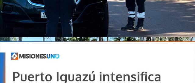 Puerto Iguazú intensifica controles vehiculares sobre avenida Libertad